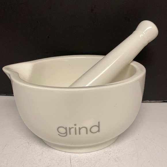 Beth Stevens Ecology Mortar With Pestle White Kitchenware - Picture 1 of 13